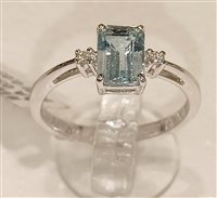 Anello Masini Donna in Oro bianco Acquamarina 0.87 Ct AA0331 - AA0331